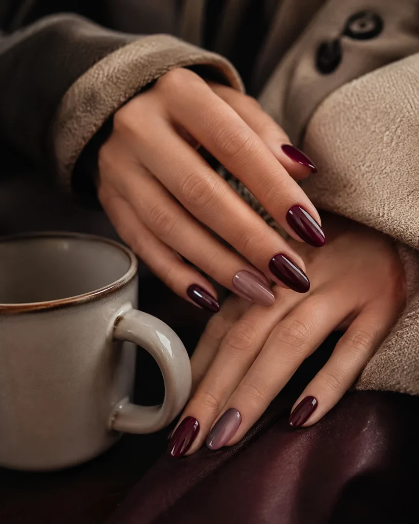 25 Fall Nail Design Ideas to Try in Fall 2026 Burgundy and deep red fall nail designs