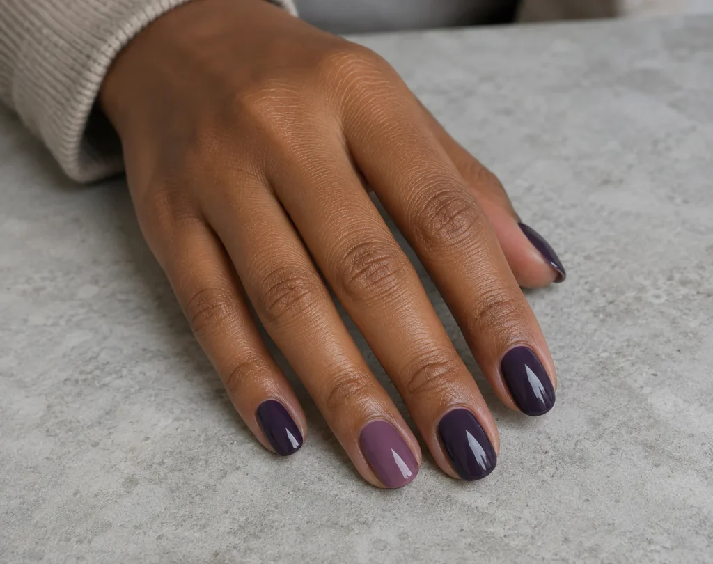 19+ Latest Nail Trends for 2026: Colors, Shapes, Designs and Stunning Ideas to Try Smoky amethyst nails with gray undertones and a mauve accent
