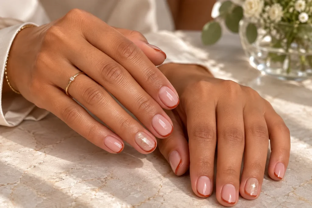 19+ Burnt Orange Nail Designs for a Rich, Modern Manicure Elegant burnt orange nail designs for an autumn wedding